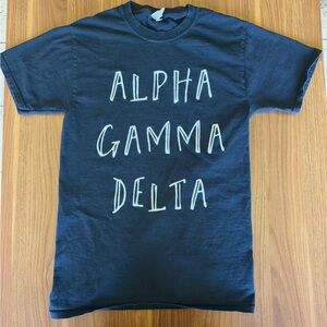 Fruit of the Loom Alpha Gamma Delta T-Shirt - Black